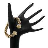FOPE 18K Yellow Gold Flex'it Multi-Gemstone Open Bangle Fine Jewellery Modaselle