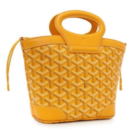 Goyard Yellow Goyardine Beluga Mini Bucket Bag