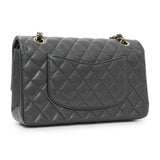 Chanel Dark Grey Caviar Medium Classic Double Flap