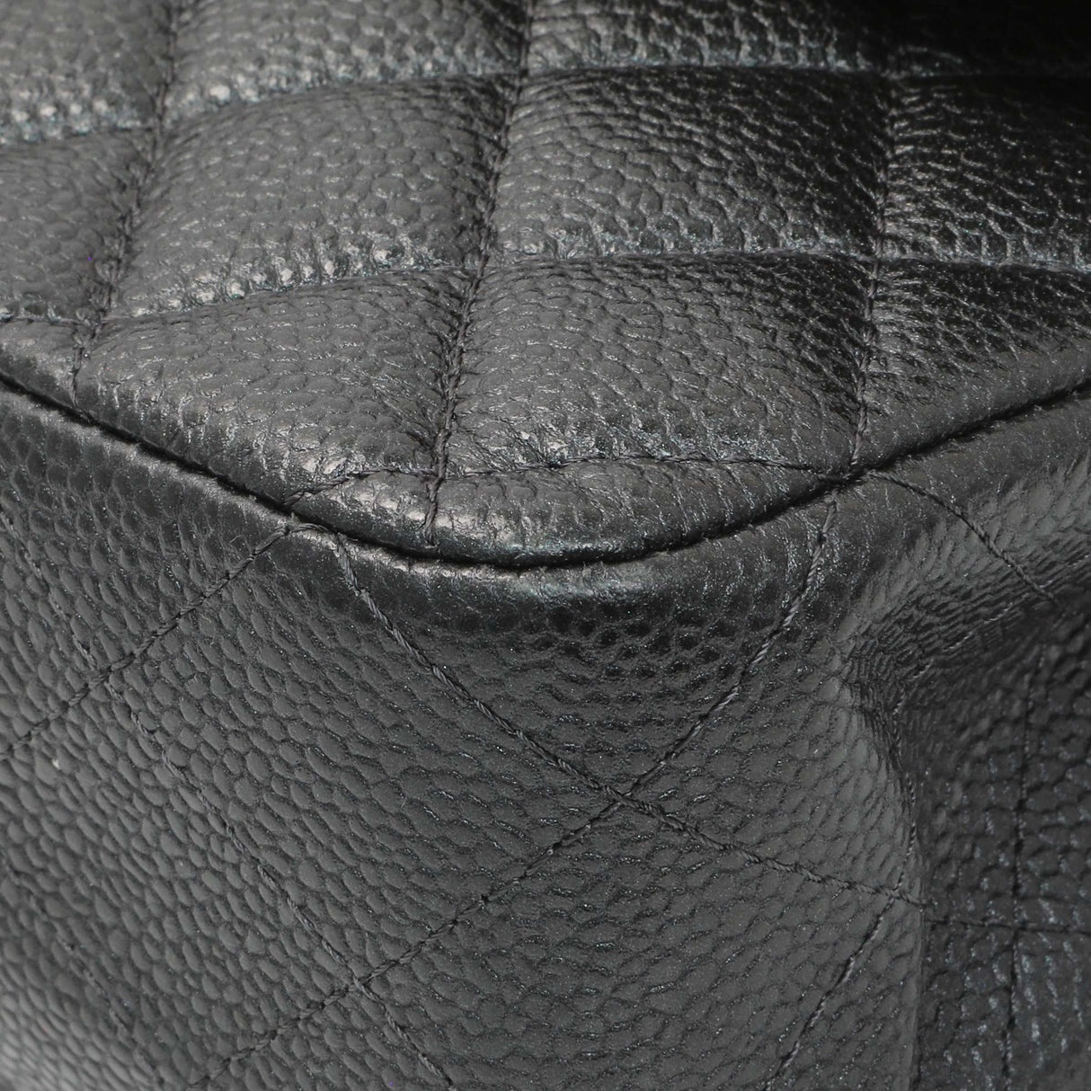 Chanel Dark Grey Caviar Medium Classic Double Flap
