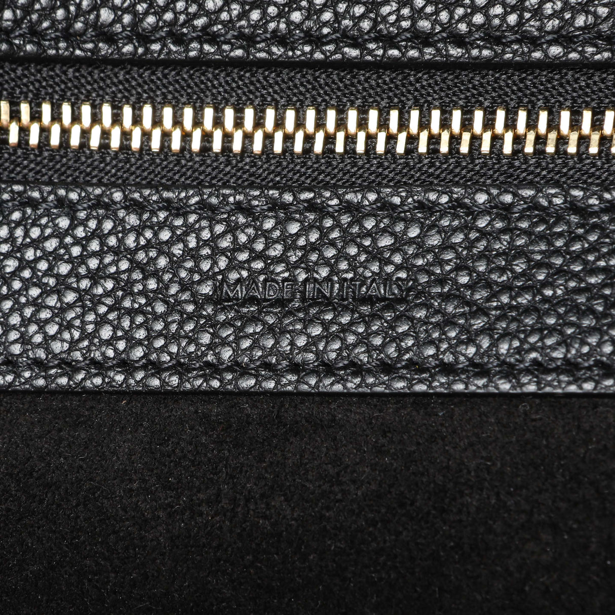 Celine Black Soft Grained Calfskin Medium Belt Cabas Phantom