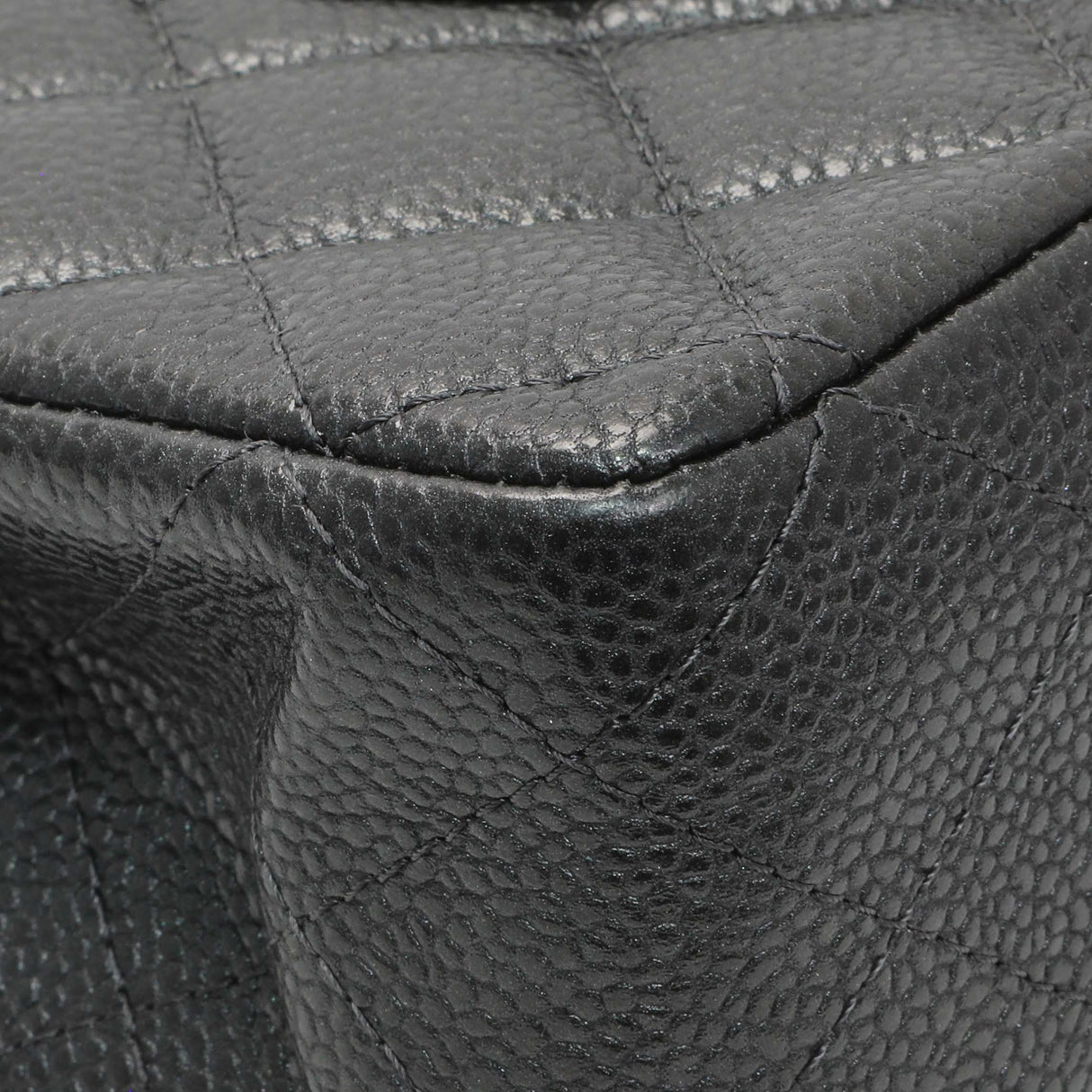Chanel Dark Grey Caviar Medium Classic Double Flap