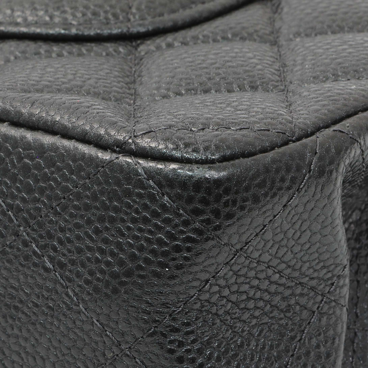 Chanel Dark Grey Caviar Medium Classic Double Flap