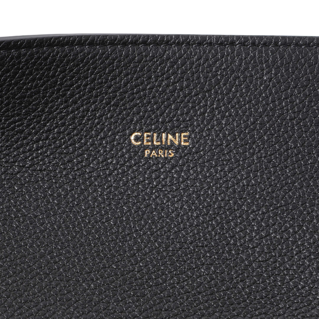 Celine Black Soft Grained Calfskin Medium Belt Cabas Phantom