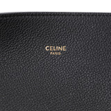 Celine Black Soft Grained Calfskin Medium Belt Cabas Phantom