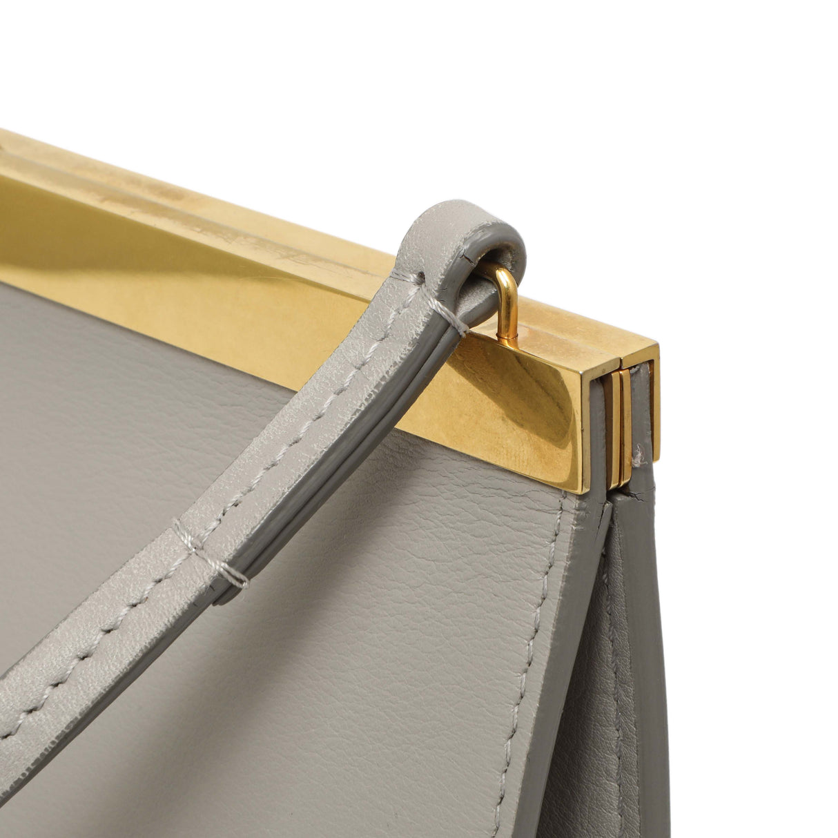 Celine Light Grey Smooth Calfskin Mini Clasp Bag