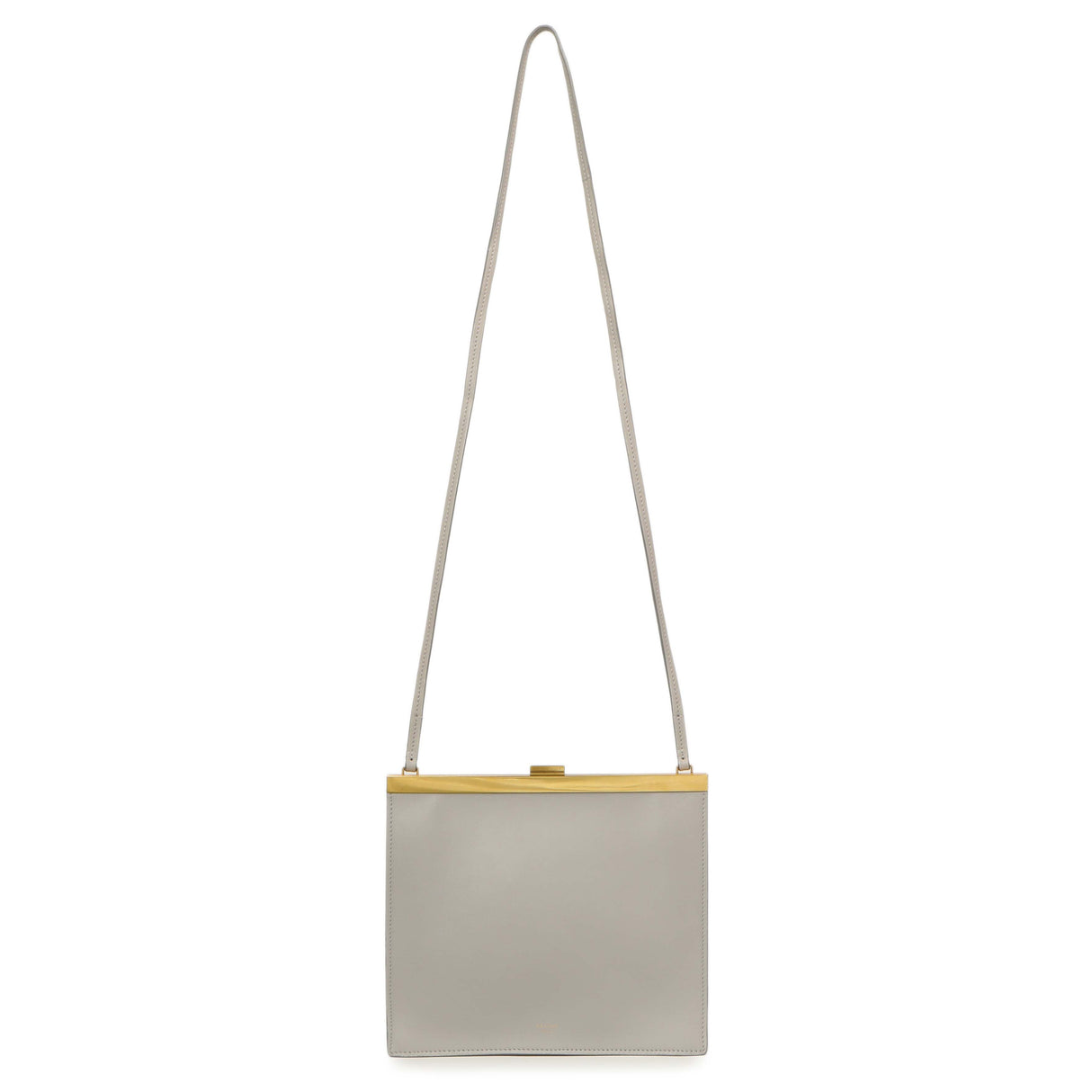 Celine Light Grey Smooth Calfskin Mini Clasp Bag