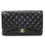 -8 items Tue July 14 ⬆️- Chanel Black Lambskin Quilted Jumbo Double Flap Handbags Chanel