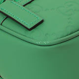 Gucci Green Rubber Effect Monogram GG Crossbody Bag