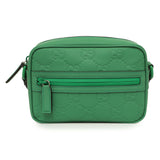 Gucci Green Rubber Effect Monogram GG Crossbody Bag