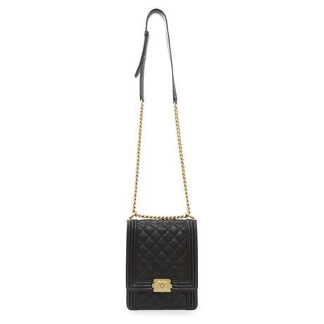 Chanel Black North South Boy Flap Handbags Chanel