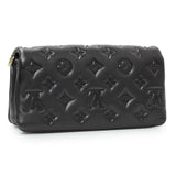 Louis Vuitton Black Lambskin Embossed Monogram Pochette Coussin Crossbody Handbags Louis Vuitton