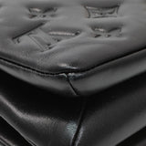 Louis Vuitton Black Lambskin Embossed Monogram Pochette Coussin Crossbody Handbags Louis Vuitton