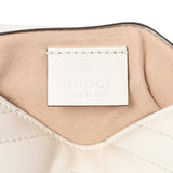 Gucci White Calfskin Matelasse Super Mini GG Marmont Shoulder Bag Handbags Gucci
