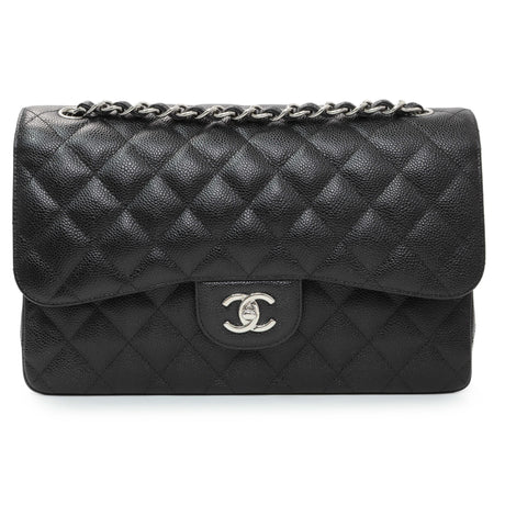 -8 items Wed July 15 ⬆️- Chanel Black Caviar Jumbo Classic Double Flap Handbags Chanel