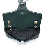 Gucci Green Calfskin Matelasse Medium GG Marmont Shoulder Bag NM Handbags Gucci