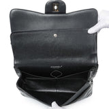 Chanel Black Quilted Patent Jumbo Double Flap Handbags Chanel