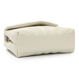 Saint Laurent Crema Calfskin Monogram Toy Loulou Crossbody Handbags Saint Laurent