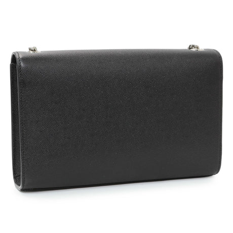 Saint Laurent Black Grain De Poudre Medium Monogram Kate Satchel Handbags Saint Laurent