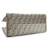 Fendi Dove Grey Chenille Vitello Cher Sunshine FF Motif Medium Tote Medium Handbags Fendi