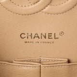 Chanel Beige Quilted Caviar Medium Double Flap Handbags Chanel