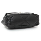 Chanel Black Lambskin Quilted Medium Chanel 19 Flap Handbags Chanel