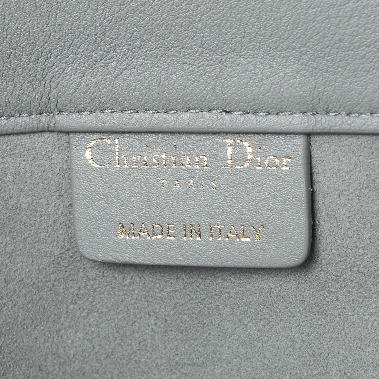 Christian Dior Grey Calfskin Embossed Medium Book Tote