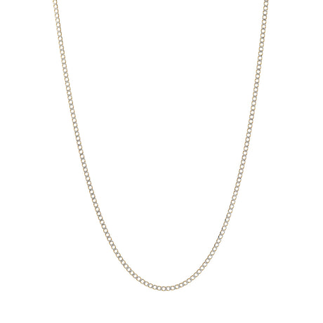 14K Yellow Gold Diamond Cut Curb Chain Fine Jewellery Modaselle