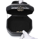 Chanel Black Quilted Lambskin Hexagon Vanity Case Handbags Chanel