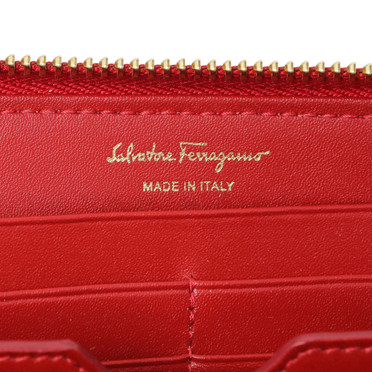 Salvatore Ferragamo Red Calfskin Continental Wallet Accessories Salvatore Ferragamo