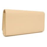 Saint Laurent Beige Grain De Poudre Monogram Cassandre Clutch