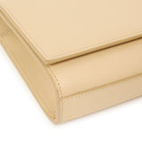 Saint Laurent Beige Grain De Poudre Monogram Cassandre Clutch