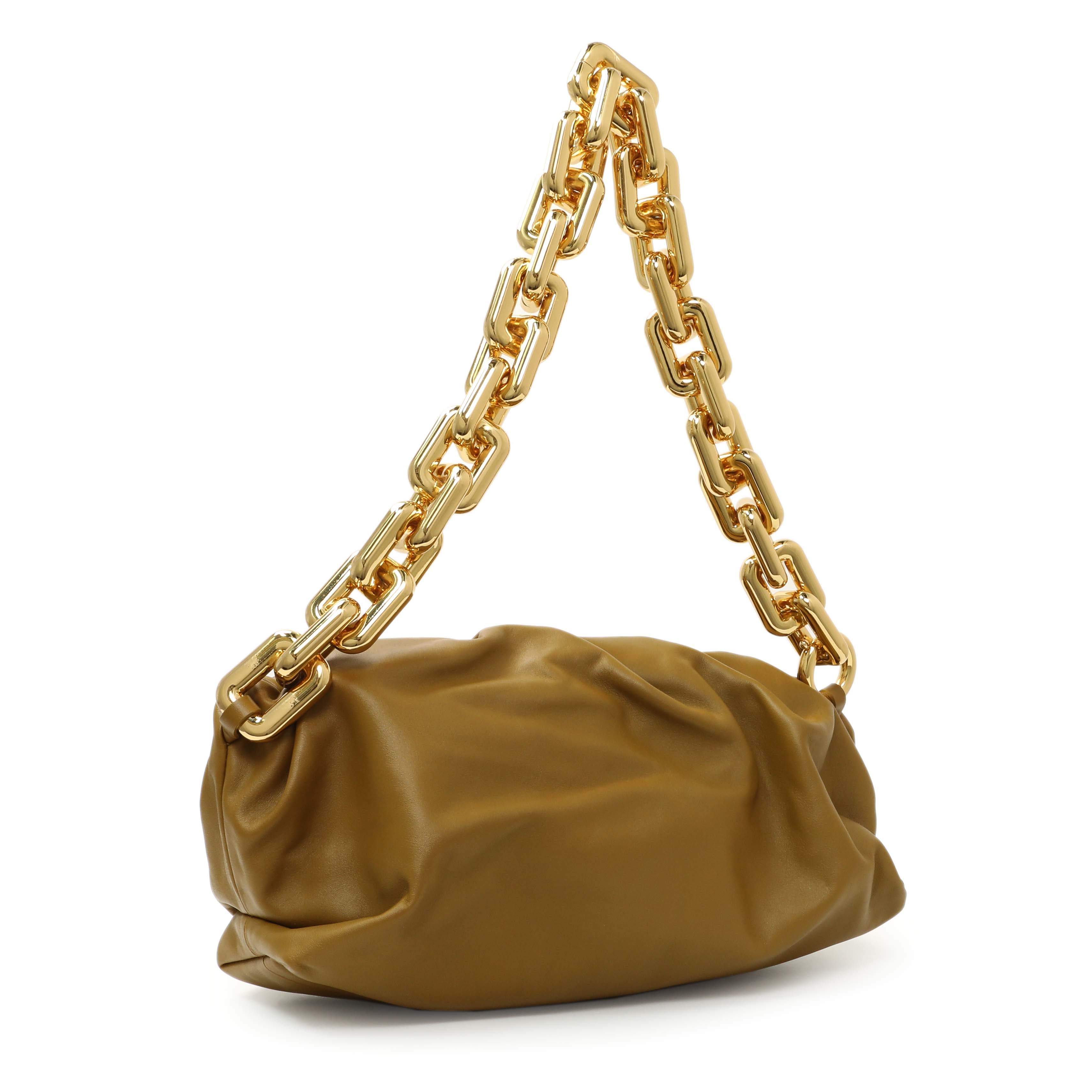 Bottega Veneta Moutarde Calfskin The Pouch Chain – Modaselle