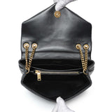 Saint Laurent Black Calfskin Loulou Chain Satchel Small Handbags Saint Laurent