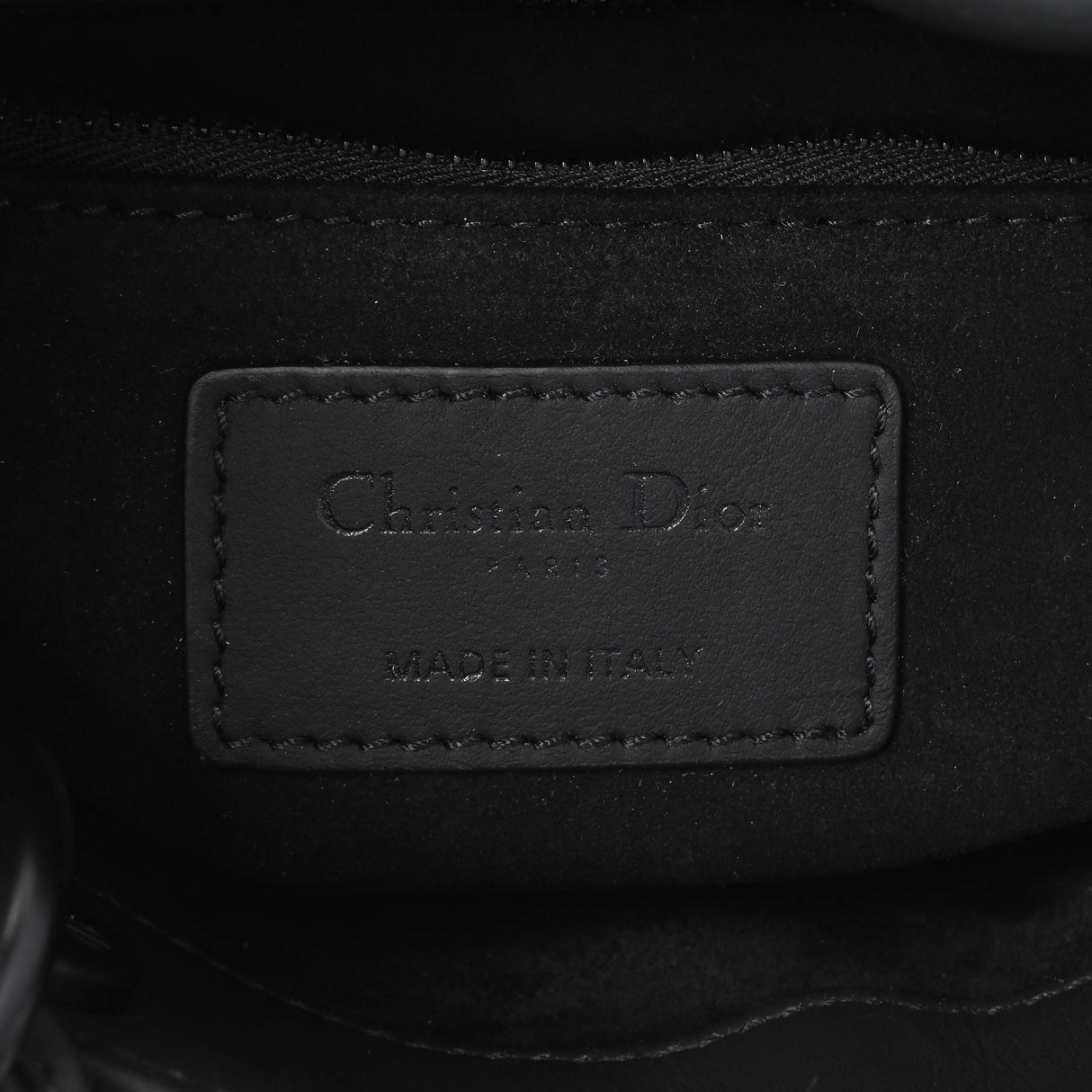 Christian Dior Black Ultra Matte Calfskin Cannage Mini Lady Dior Handbags Christian Dior
