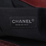 Chanel Burgundy Calfskin Double Stitch Medium Boy Flap Handbags Chanel