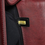 Chanel Burgundy Calfskin Double Stitch Medium Boy Flap Handbags Chanel
