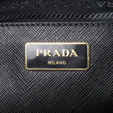 Prada Black Saffiano Large Galleria Double Zip Tote Handbags Prada