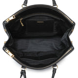 Prada Black Saffiano Large Galleria Double Zip Tote Handbags Prada