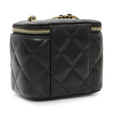 Chanel Black Lambskin Mini Pearl Crush Vanity Handbags Chanel