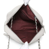 Chanel Grey Quilted Goatskin Chain Shoulder Bag Handbags Chanel