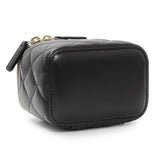 Chanel Black Lambskin Mini Pearl Crush Vanity Handbags Chanel