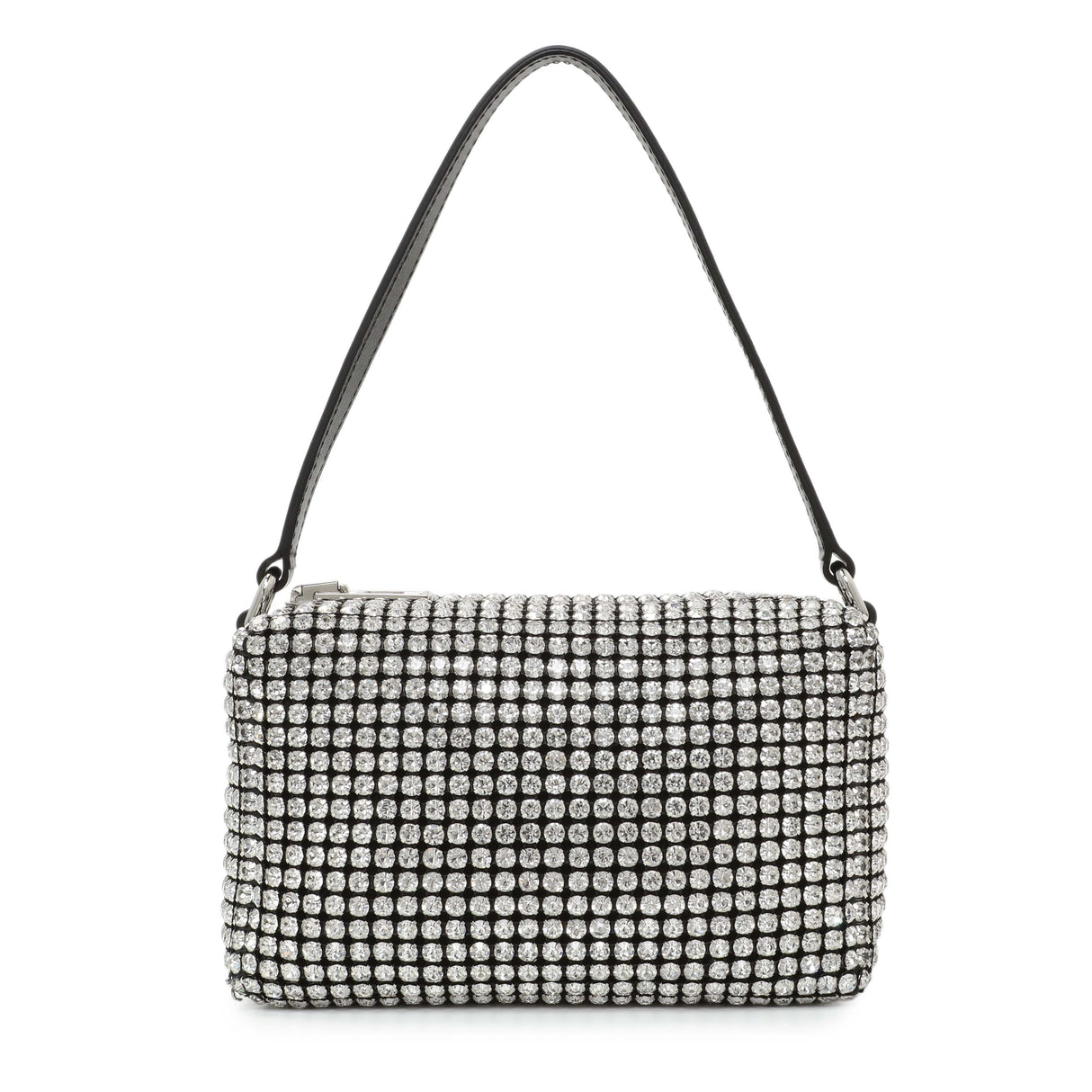 Alexander Wang Black Silver Mesh Crystal Rhinestone Mini Heiress Pouch Handbags Alexander Wang