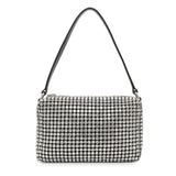 Alexander Wang Black Silver Mesh Crystal Rhinestone Mini Heiress Pouch Handbags Alexander Wang