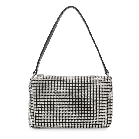 Alexander Wang Black Silver Mesh Crystal Rhinestone Mini Heiress Pouch Handbags Alexander Wang