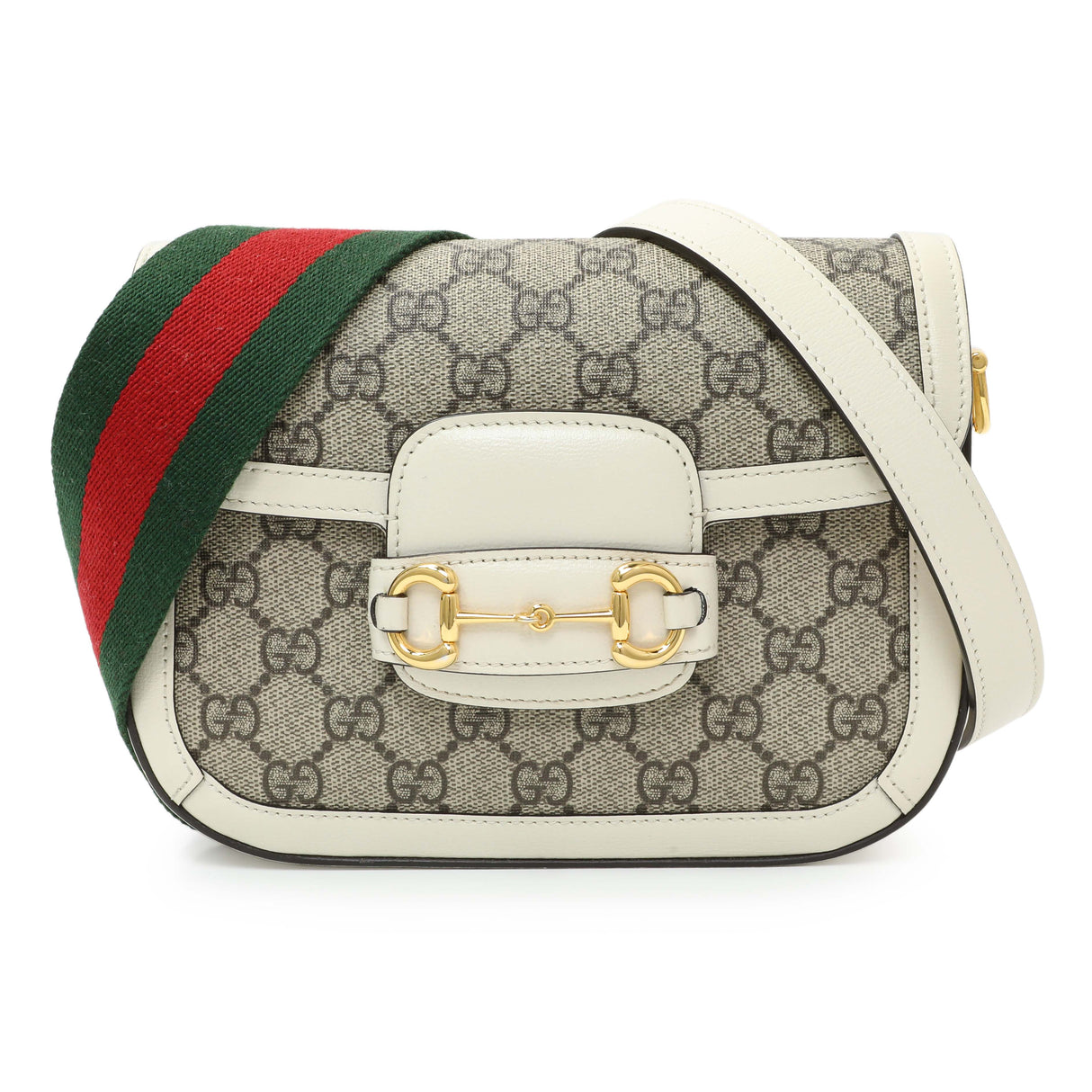 Gucci GG Supreme Monogram Web Mini Horsebit 1955 Shoulder Bag Handbags Gucci