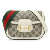 Gucci GG Supreme Monogram Web Mini Horsebit 1955 Shoulder Bag Handbags Gucci