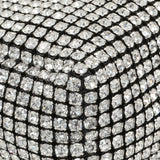 Alexander Wang Black Silver Mesh Crystal Rhinestone Mini Heiress Pouch Handbags Alexander Wang