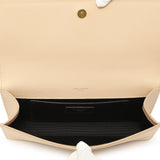 Saint Laurent Beige Grain De Poudre Monogram Cassandre Clutch