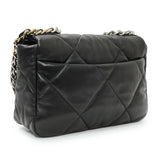 Chanel Black Lambskin Quilted Medium Chanel 19 Flap Handbags Chanel